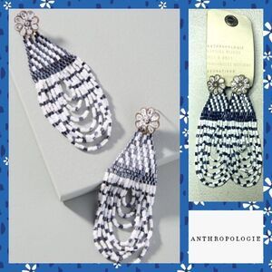 NWT MSRP $68 Anthropologie GEMMA BEADED DROP EARRINGS Women's